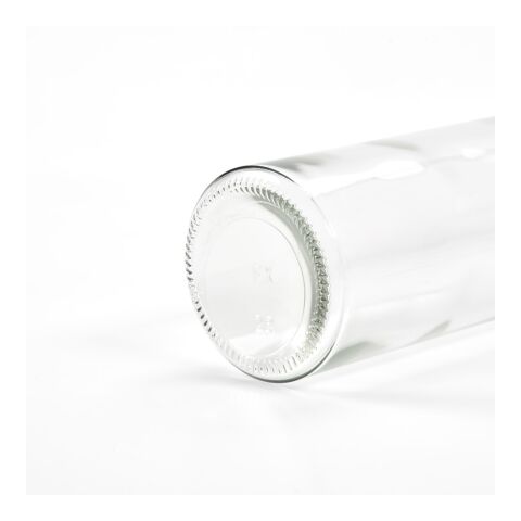 Lima Glass Bottle 530ml. Silver lid Transparent