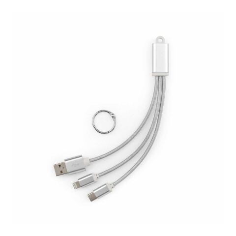 Lavoisier 3-in1 cable rPVC. 10W. With Keyring White