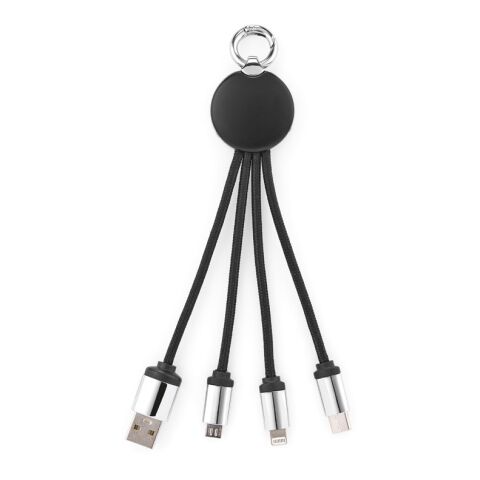 Boyle 4-in1 Cable rABS. 10W. with Keyring and Backlit logo Solid black