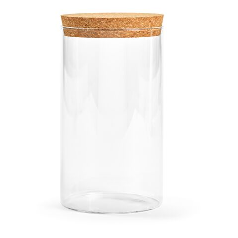 Magritte 1000 Canister Borosilicate Glass 1015ml. Cork lid Transparent | No Branding | not available | not available | not available