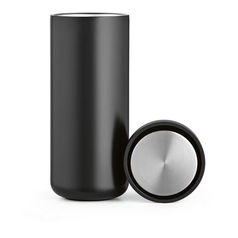 Senegal Travel Cup rSS 400ml. Double wall and 360º push lid Black | No Branding | not available | not available | not available