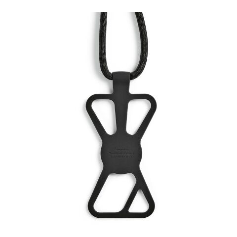 Infinity universal phone strap. rPET and silicone.  Solid black | No Branding | not available | not available | not available