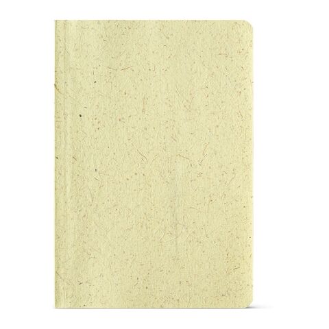 Lewis A5 Notebook Corn Husk cover. 80gsm recycled 196 pages Pastel yellow | No Branding | not available | not available | not available