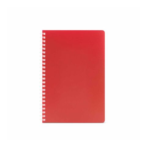 Horace A5 Soft Cover rPP Spiral Notebook. 70gsm FSC® 160 pages clear red