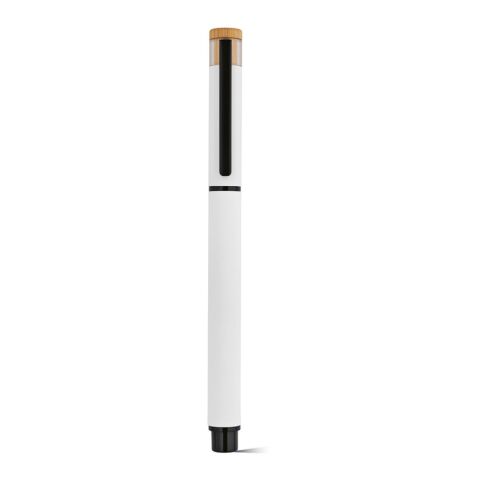Thoreau Rollerball Pen rAluminium. Blue 0.6km Dokumental® Gel Ink White