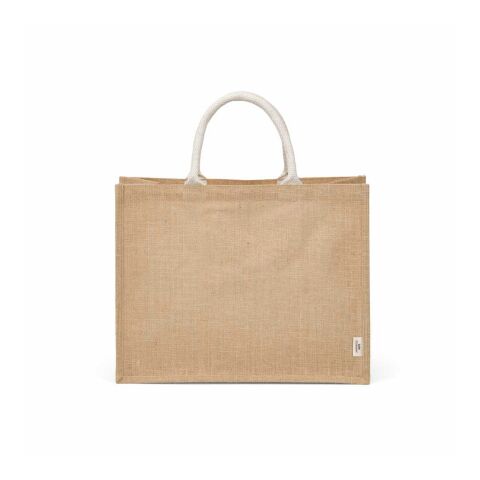 Toubkal Shopping Bag Jute rCotton. 40cm Handles Natural