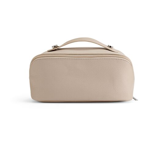Macao Toiletry Bag 3.5L rLeather with zipper and handle Beige | No Branding | not available | not available | not available