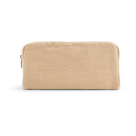 Rio Toiletry Bag 260 gsm Jute with zipper Natural | No Branding | not available | not available | not available
