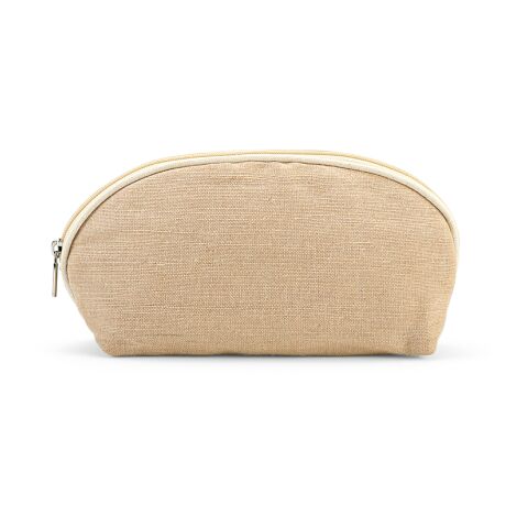 Dehli Toiletry Bag 1.5L 260gsm Jute with zipper Natural | No Branding | not available | not available | not available