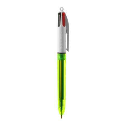 BIC® 4 Colours Fluo ballpen + lanyard Yellow | No Branding | not available | not available