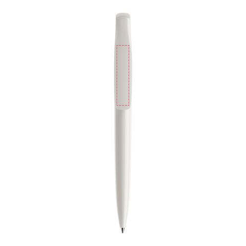 Prodir DS2 push ballpoint pen polished white | Without Branding | Without Branding | Polished | Black