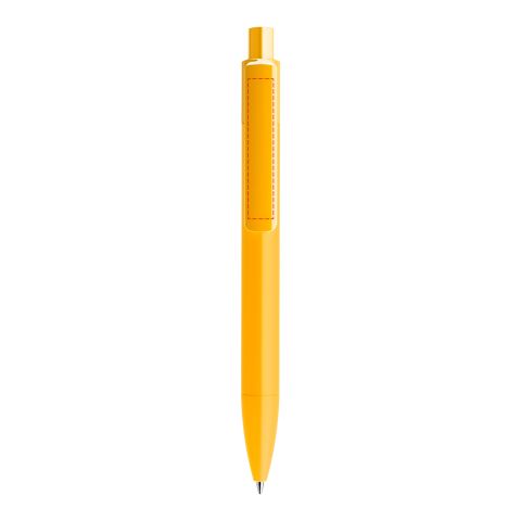 Prodir DS4 push ballpoint pen Soft Touch yellow | Without Branding | Without Branding | Black