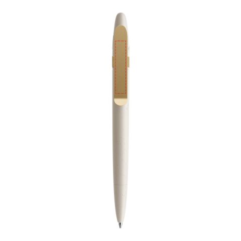Prodir DS5 twist ballpoint pen Shell with metal clip beige-gold | Without Branding | S13 Gold | Black