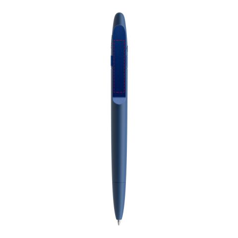 Prodir DS5 twist ballpoint pen Soft Touch with metal clip navy blue-navy blue | Without Branding | S61 Sideral Blue | Blue