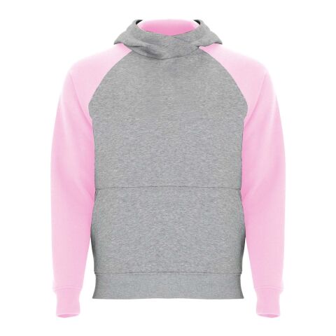 Badet kids two-tone hoodie Heather grey-Light pink | 5/6