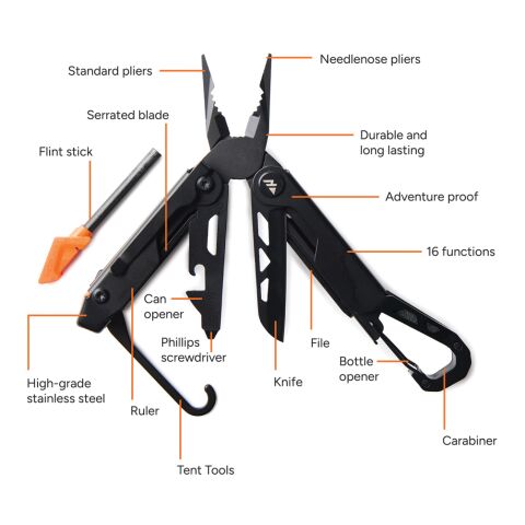 Nordic Drift Adventure Multi-function Pliers black | No Branding | not available | not available