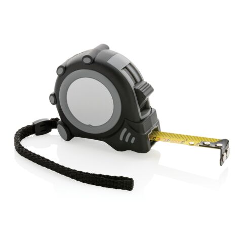 Grip 3M/16mm measuring tape, RCS recycled plastic grey-black | No Branding | not available | not available