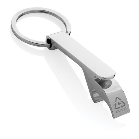 RCS recycled zinc alloy bottle opener keychain silver | No Branding | not available | not available