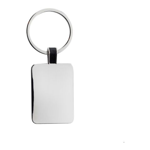 RCS recycled zinc alloy rectangle keyring silver | No Branding | not available | not available