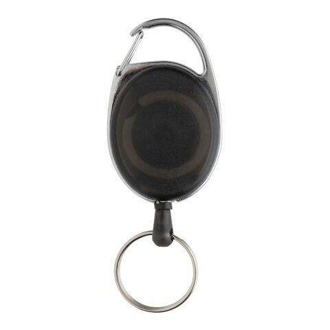 RCS recycled ABS roller clip keychain black | No Branding | not available | not available