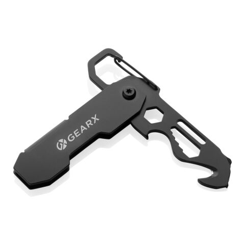 Gear X foldable EDC tool with carabiner and parcel cutter black | No Branding | not available | not available