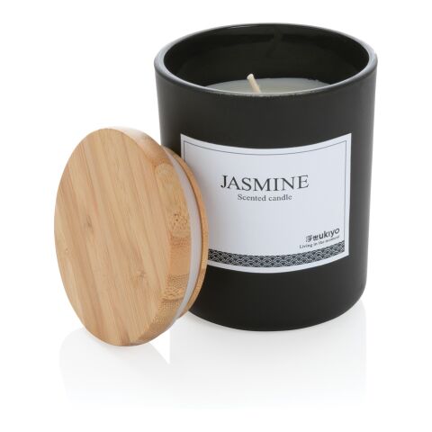 Ukiyo deluxe scented candle with bamboo lid black | No Branding | not available | not available