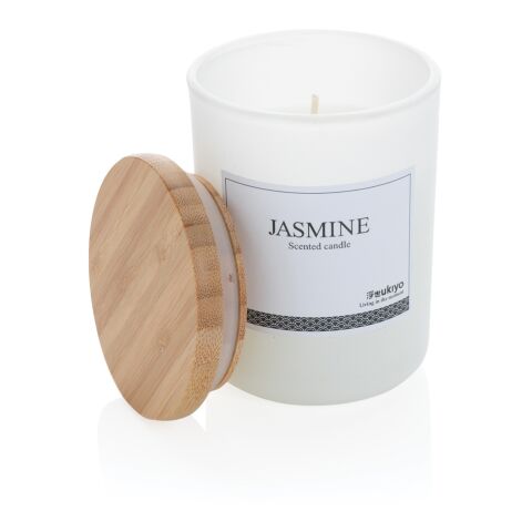 Ukiyo deluxe scented candle with bamboo lid White | No Branding | not available | not available
