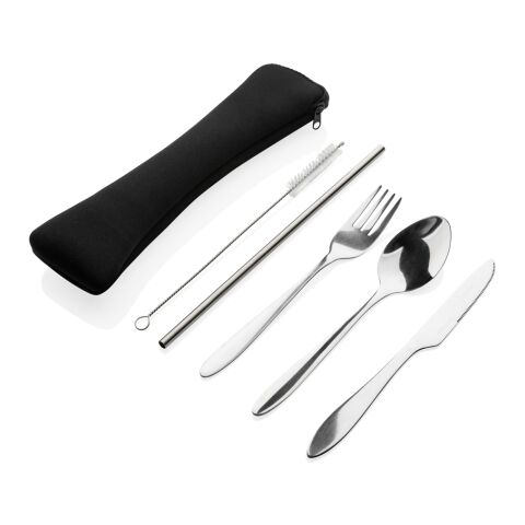 4 Pieces stainless steel re-usable cutlery set silver | No Branding | not available | not available