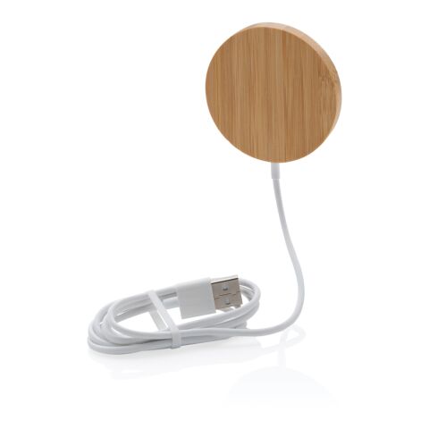 10W bamboo magnetic wireless charger brown | No Branding | not available | not available
