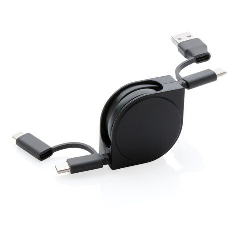 RCS standard recycled plastic and TPE 6 in 1 cable black | No Branding | not available | not available