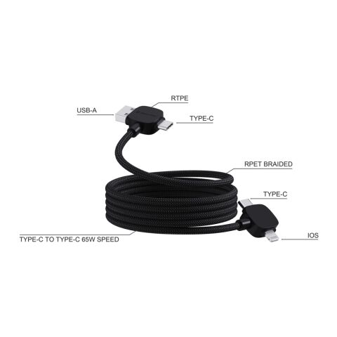Urban Vitamin Stockton 65W RCS RTPE/RPET magnetic cable black | No Branding | not available | not available