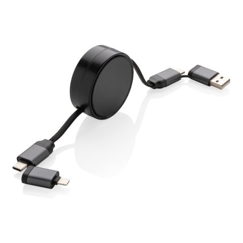 Terra RCS recycled aluminium retractable 6 in 1 cable grey | No Branding | not available | not available