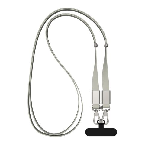 Nivo RCS recycled PET Crossbody lanyard grey | No Branding | not available | not available