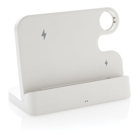 Joltz RCS recycled plastic dual 15W charger with iWatch slot White | No Branding | not available | not available