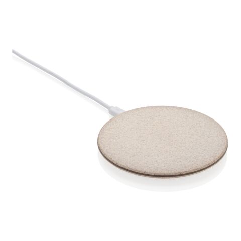 5W Wheat straw wireless charger brown | No Branding | not available | not available