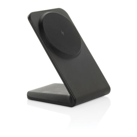 VoltPerch RCS recycled plastic 15W magnetic wireless charger black | No Branding | not available | not available