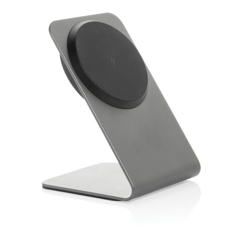 Terra aluminium 15W magnetic wireless charging phone stand grey | No Branding | not available | not available