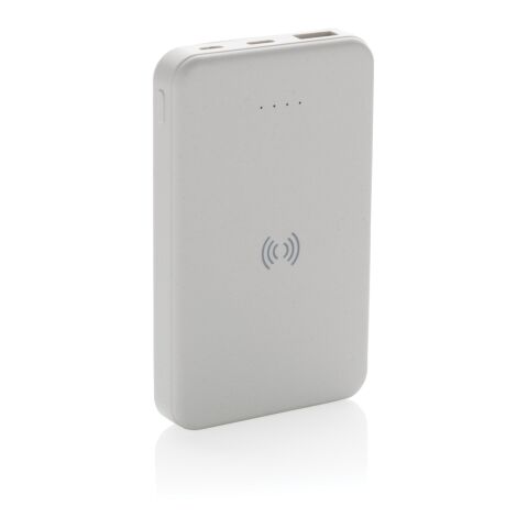 RCS recycled plastic 5.000 mAh 5W wireless powerbank White | No Branding | not available | not available