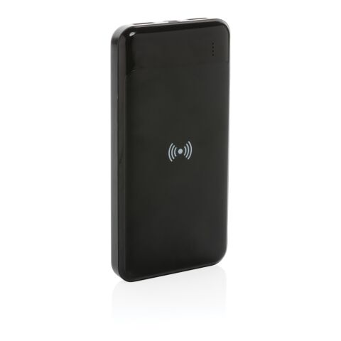RCS standard recycled plastic wireless powerbank black | No Branding | not available | not available