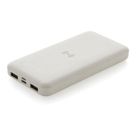 RCS standard recycled plastic wireless powerbank white