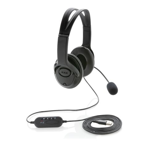 Over ear wired work headset black | No Branding | not available | not available