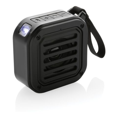 3W RCS recycled plastic wireless sunwave solar speaker black | No Branding | not available | not available