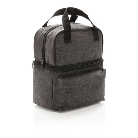 Cooler bag with 2 insulated compartments anthracite | No Branding | not available | not available