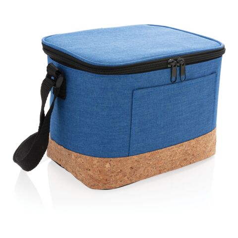 Two tone cooler bag with cork detail blue | No Branding | not available | not available