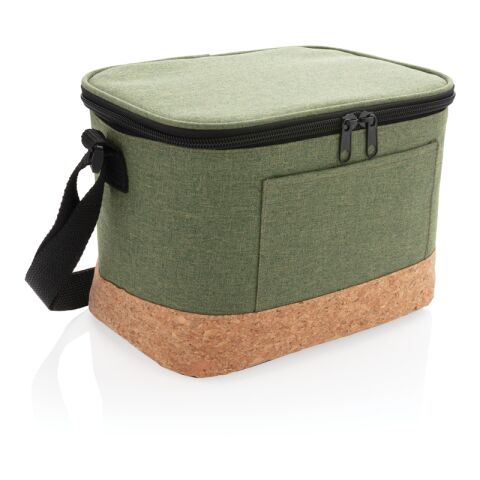Two tone cooler bag with cork detail green | No Branding | not available | not available
