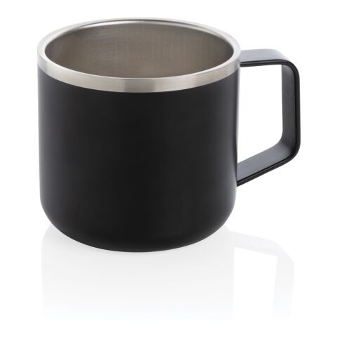 Stainless steel camp mug black | No Branding | not available | not available