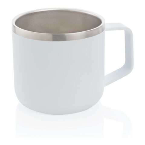 Stainless steel camp mug White | No Branding | not available | not available
