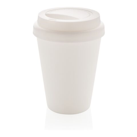 Reusable double wall coffee cup 300ml White | No Branding | not available | not available