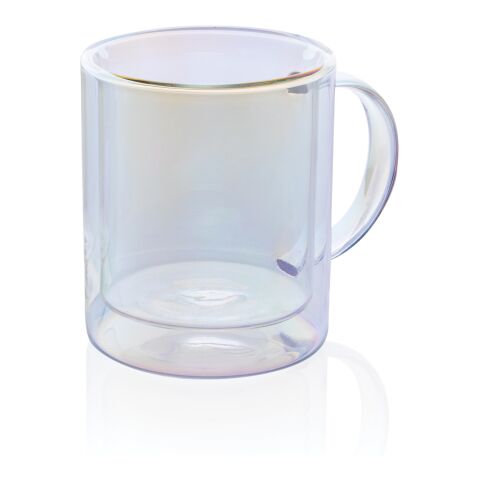 Deluxe double wall electroplated glass mug White | No Branding | not available | not available