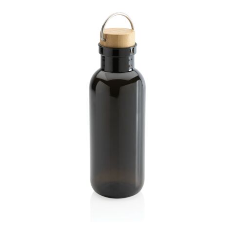 GRS RPET bottle with FSC bamboo lid and handle black | No Branding | not available | not available